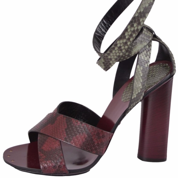 NIB GUCCI GENUINE PYTHON LEATHER SANDALS SHOES - Picture 2 of 7
